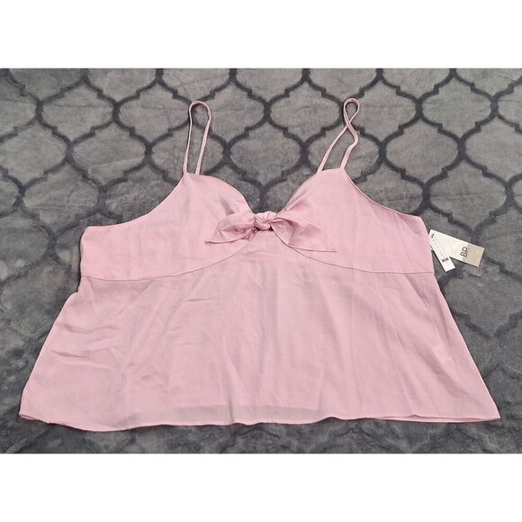NEW BP Light Pink Spaghetti Strap Top With Bow Accent/Sz. 2X - Picture 1 of 3